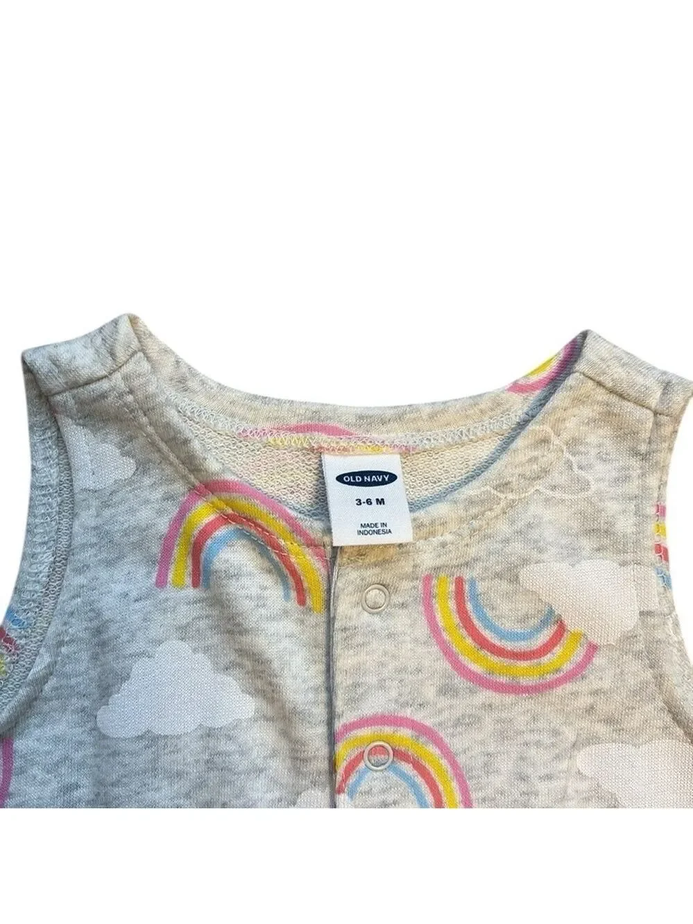 Old Navy Romper Sleeveless Rainbow Gray Size 3-6 Months New